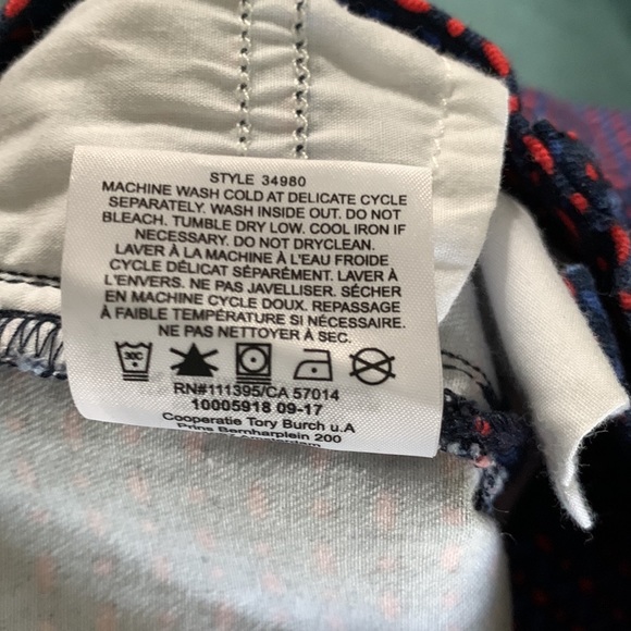 Tory Burch Pants Blue/Red 25W - Picture 8 of 8
